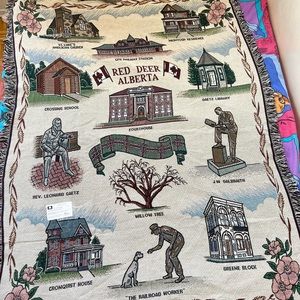 Vintage tapestry throw blanket